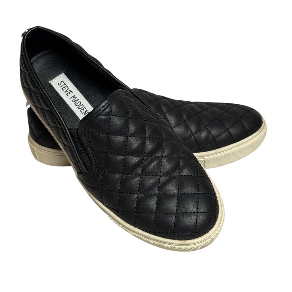 Steve Madden Slip On Sneaker Women's Sneakers Size 6.0 M Black